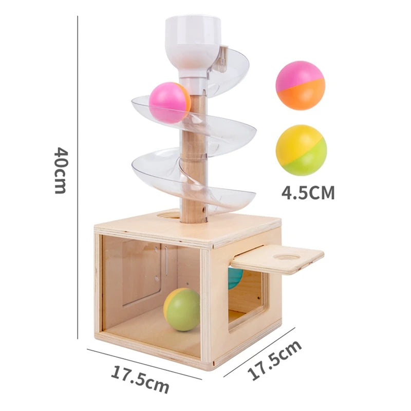 Montessori Toys Baby Early Education Puzzle Rotating Track Rolling