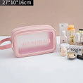 Load image into Gallery viewer, Clear Travel Bags for Toiletries, Portable PVC Waterproof Cosmetic
