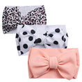 Load image into Gallery viewer, 3Pcs/Lot Flower Bullet Baby Headband Cow Leopard Dot Print Headwraps
