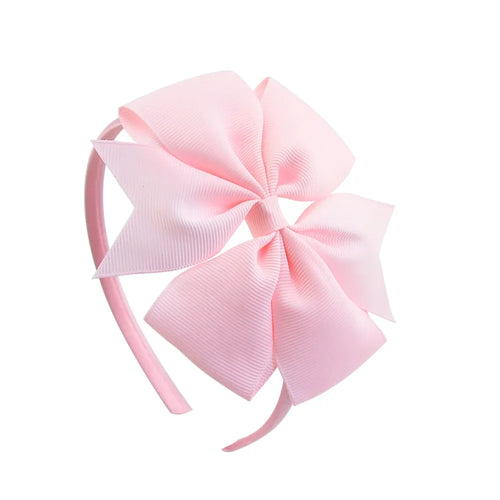 1 Piece Ribbon Handmade Hair Bows Hairbands for Baby Girls 20 Colors