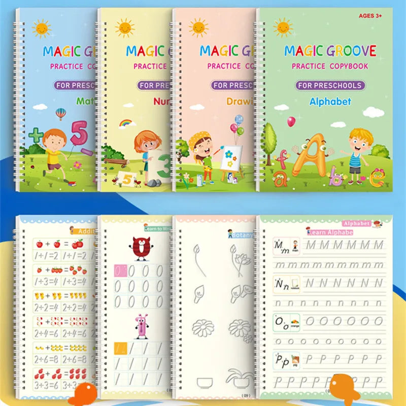 Reusable Magic Copybook Drawing Toys for Children Montessori Pen