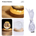 Load image into Gallery viewer, Kids LED Crystal Ball Toys Table Lamp 3D Moon Planet Galaxy Decor
