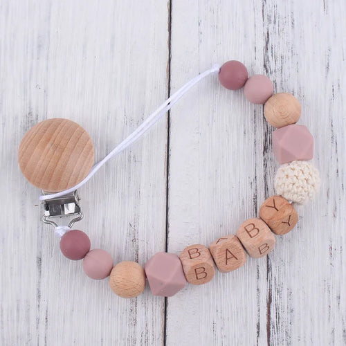 Baby Pacifier Clips Personalised Name Dummy Nipple Holder Chain