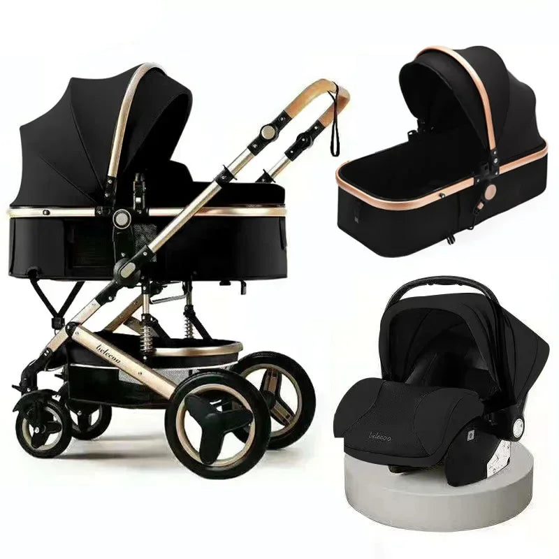 baby stroller 3 in 1with car seat,luxury baby carriage two-way