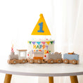 Load image into Gallery viewer, Wooden Birthday Train Toy Simulated Train Toy Model Baby Montessori
