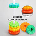 Load image into Gallery viewer, Spinning Wheel Toy Rainbow Tower Spin Tower Stacking Toys for Toddlers
