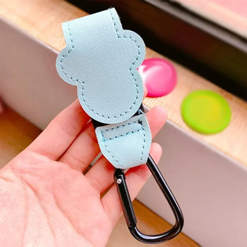 New Cartoon PU Leather Baby Bag Stroller Hook Rotatable Cart Organizer