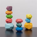 Load image into Gallery viewer, Wooden Sorting Stacking Rocks Stones Sensory Toddler Toys Learning
