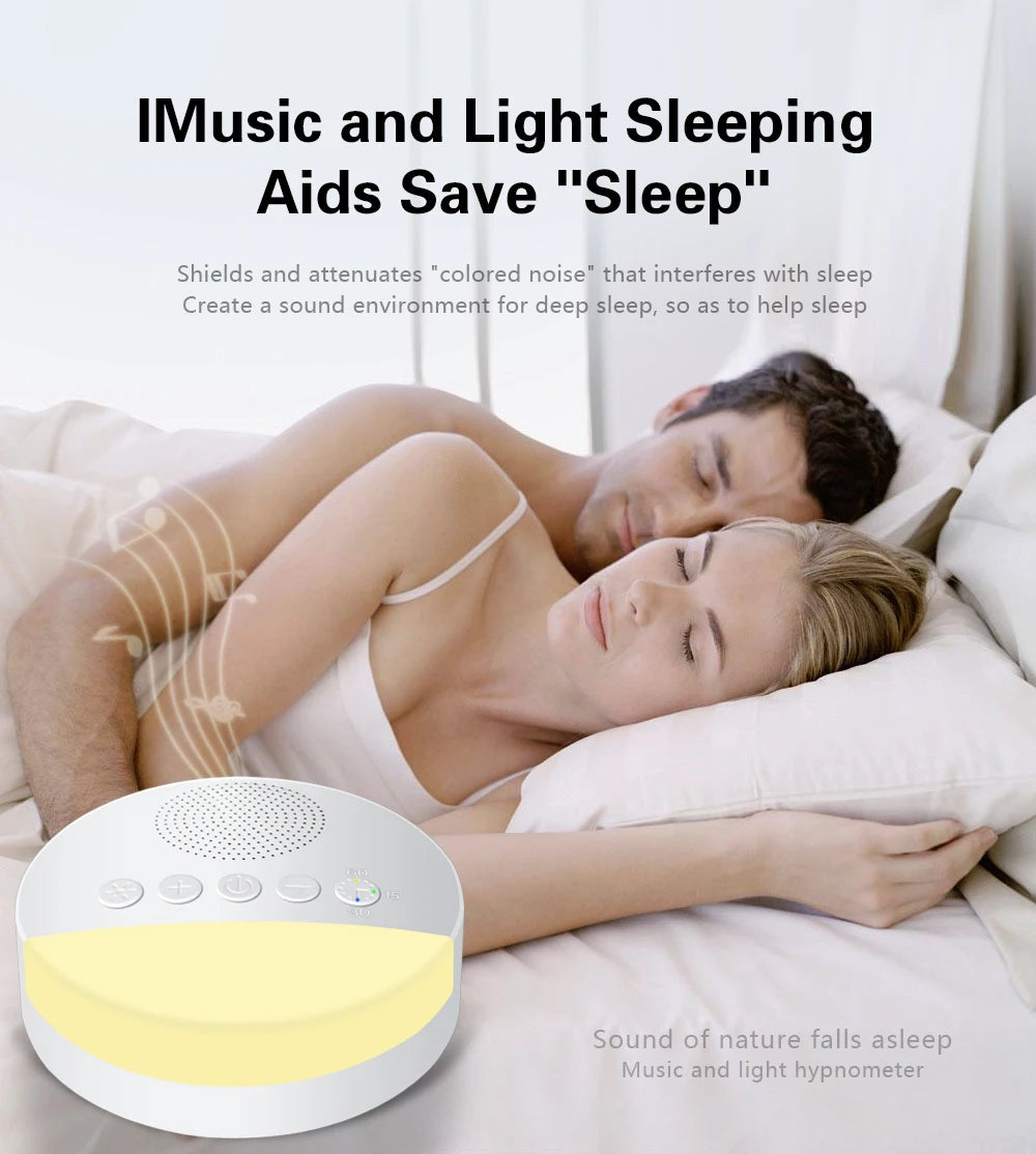 Portable Baby White Noise Machine USB Rechargeable Timed Shutdown