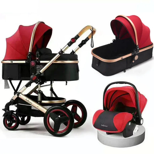 baby stroller 3 in 1with car seat,luxury baby carriage two-way