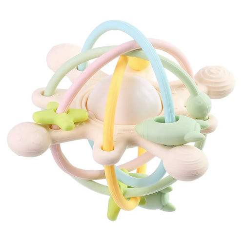 Rattle & Sensory Teether Bed Bell Silicone Montessori Ball Newborn