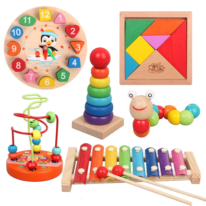 Montessori Wooden Toys for Children 3-6 Years Boy Girl Gift Kids