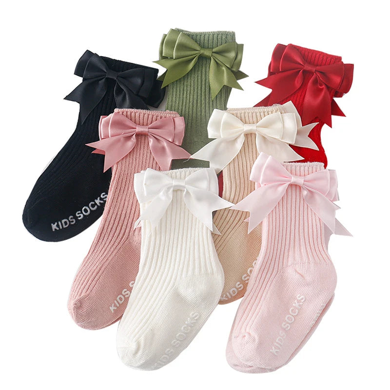 Toddler Socks Baby Accessories Girl Cute Bow Non-slip Floor Socks