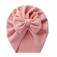 Load image into Gallery viewer, Solid Textured Ribbed Turban Baby Hats Bow Topknot Caps for Newborn
