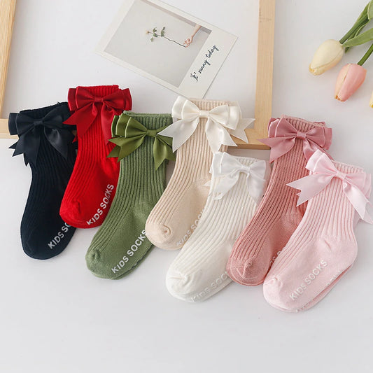 Toddler Socks Baby Accessories Girl Cute Bow Non-slip Floor Socks