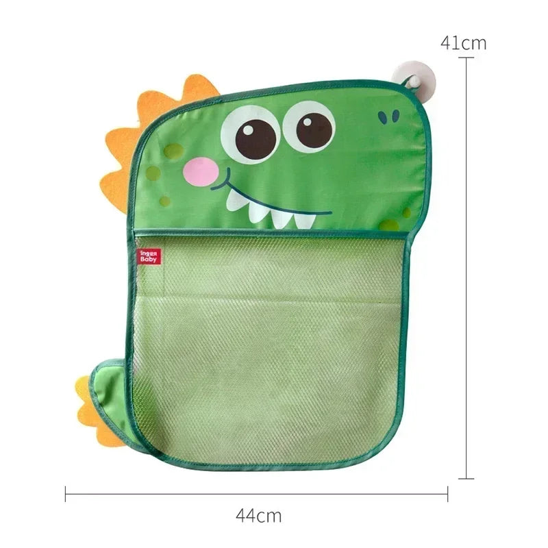 Baby Bath Toys Cute Duck Dinosaur Mesh Net Storage Bag Strong Suction