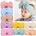 Load image into Gallery viewer, Solid Cable Bow Baby Headband for Child Nylon Layers Headwear Kids
