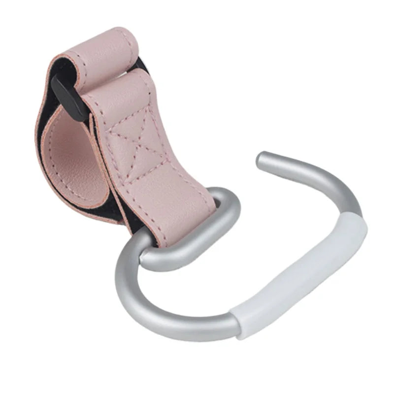 1-2Pcs PU Leather Stroller Hooks Rotate 360 Degrees Multifunctional