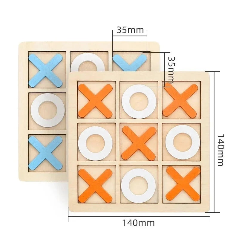 Montessori Play Game Wooden Toy Mini Chess Interaction Puzzle Training