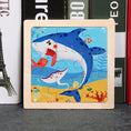 Load image into Gallery viewer, Hot Sale 11X11CM Kids Wooden Puzzle Baby Cartoon Animal Traffic
