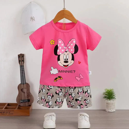 0-4year Girls clothes set kids Clothes Summer Girl T-shirt Shorts