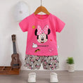 Load image into Gallery viewer, 0-4year Girls clothes set kids Clothes Summer Girl T-shirt Shorts
