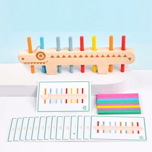 Montessori Wooden Toy Color Matching Games Puzzle Learning Set Fine