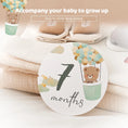 Load image into Gallery viewer, Cardboard Baby Monthly Milestone Photo Card Double Sided Photo Prop
