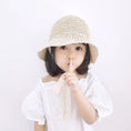 Load image into Gallery viewer, Fashion Lace Baby Hat Summer Straw Bow Baby Girl Cap Beach Children
