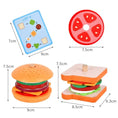 Load image into Gallery viewer, Montessori Wooden Hamburg Sandwich Stacking Toys With Order Cards Fine
