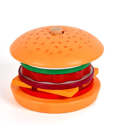 Children Pretend Play Kitchen Toys Hamburger Sandwich Simulation Food