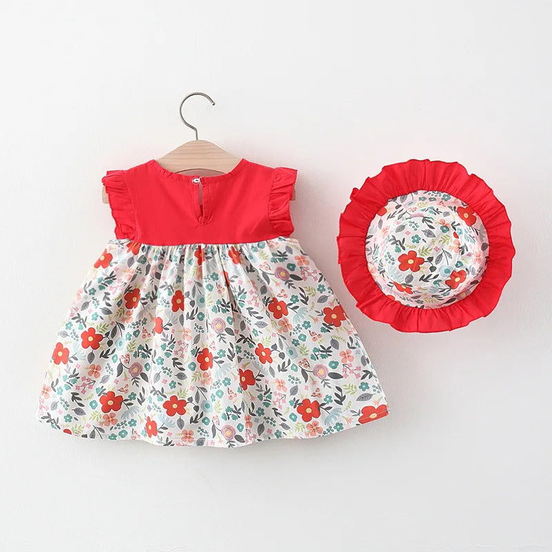 2Piece Set Summer Toddler Dresses For Girls Korean Fashion Flowers