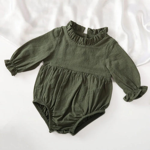 Spring Autumn Newborn Infant Baby Girls Romper Cotton Long Sleeve Baby