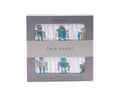 Load image into Gallery viewer, Robot Cotton Muslin Crib Sheet
