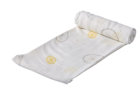 Vintage Wheel Bamboo Muslin Swaddle