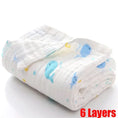 Load image into Gallery viewer, Baby Bath Towel Cartoon Print 6-layer Newborn Towel Cotton Blankets
