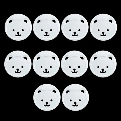 10pcs EU Power Socket Protection Cover Bear Thickened Kids Safety