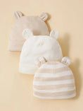 Load image into Gallery viewer, 3Pcs/Lot Bear Ear Children's Fetal Hat 0-6 Months Baby Hat Spring and
