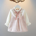 Load image into Gallery viewer, New In Spring Toddler Girl Dresses Korean Fashion Cute Bow Mesh Plaid
