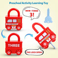 Load image into Gallery viewer, 3Pcs Early Learning Lock Unlock Car Train Toy with Keys, Kids
