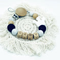 Load image into Gallery viewer, Baby Custom Name Silicone Beads Flower Ring Pacifier Clips Safe
