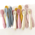 Load image into Gallery viewer, 3PCS Cute Baby Learning Spoons Utensils Set Newborn Feeding Spoon Set
