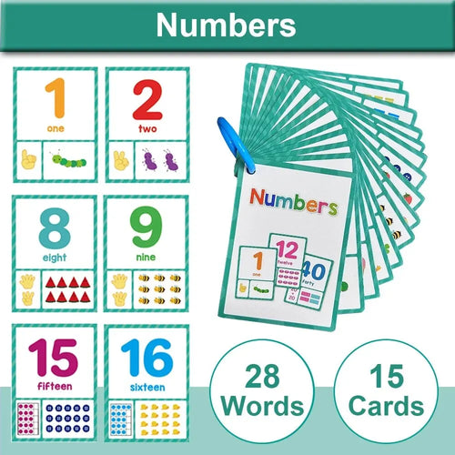 Montessori Kids Learning English Words Cards Kindergarten Teacher