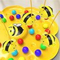 Load image into Gallery viewer, Montessori Kid Magnetic Fishing Bee Board Game Toy Hungry Bee Eat
