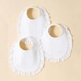 Load image into Gallery viewer, 3 Pcs Baby Girls' Saliva Towel 100% Cotton Soft Comfort Lace White
