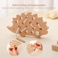 Load image into Gallery viewer, Wooden Hedgehog Threading Board Kids Montessori Toys Beech Wooden
