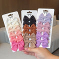 Load image into Gallery viewer, 6PCS Soft Cotton Bow Hairpin Girl Sweet Plaid Design Hairpin Color
