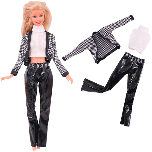 Barbies Doll Clothes Doll Dress Fashion Outfit Shirt Casual Wear Skirt