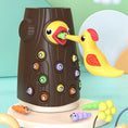 Load image into Gallery viewer, Montessori Baby Wooden Toys Magnetic Woodpecker Catching Worms Feeding
