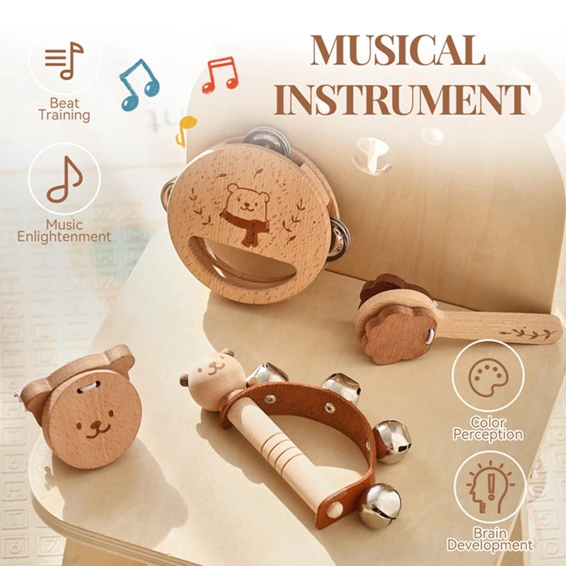 Musical Instruments For Baby 1-3 Year Montessori Children Wooden Toys